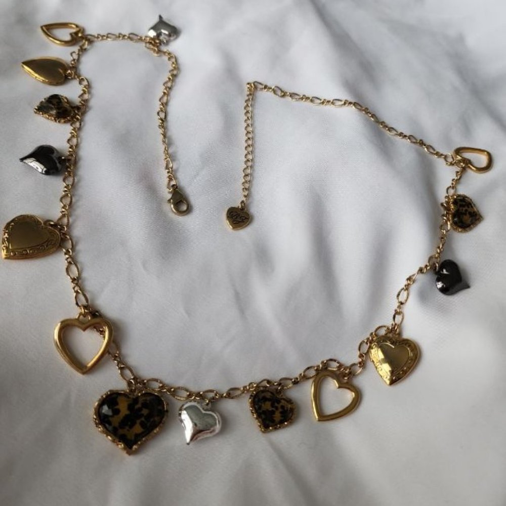 Betsey Johnson Heart And Locket Necklace
